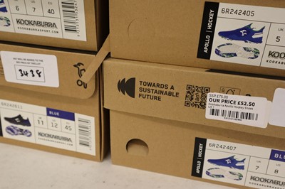 Lot 4x pairs of assorted Kookaburra hockey shoes,...