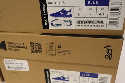 Lot 4x pairs of assorted Kookaburra hockey shoes,...