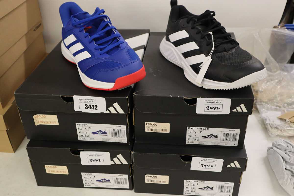 Lot 4x pairs of assorted Adidas mens trainers