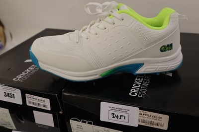 Lot 4x pairs of GM Aion spike cricket shoes