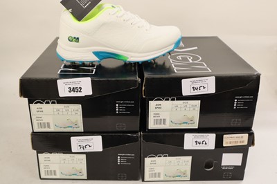 Lot 4x pairs of GM Aion spike cricket shoes