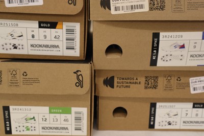 Lot 4x pair of assorted Kookaburra spike cricket...