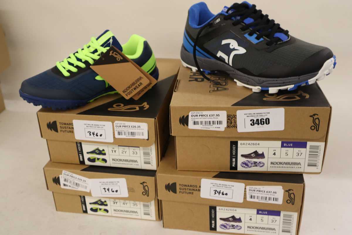 Lot 4x pairs of assorted Kookaburra hockey shoes