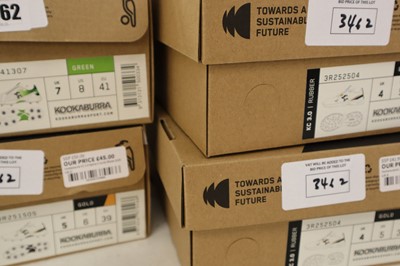 Lot 4x pairs of assorted Kookaburra cricket shoes,...