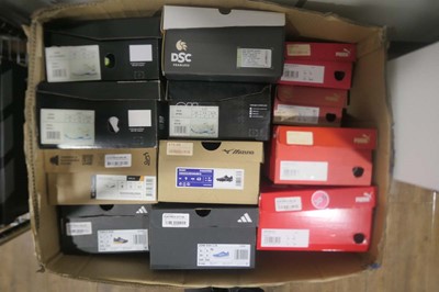 Lot Large box containing 12 pairs of football...