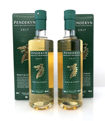 Lot 21 - 2 bottles of Penderyn "CELT" Dragon Series...