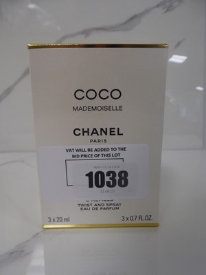 Lot 1038 - Chanel Paris coco mademoiselle 3 refills twist...