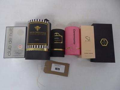 Lot 1079 - 6x Perfumes to include Mon Melange, Giorgio...