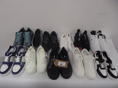 Lot 1087 - 11x Pairs of trainers in various styles