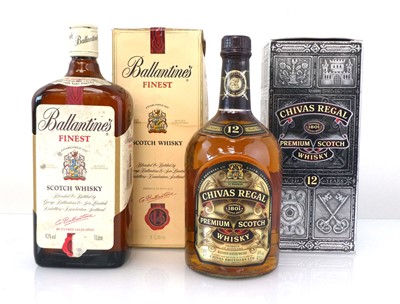 Lot 24 - 2 bottles of Whisky, 1x Chivas Regal 12 year...