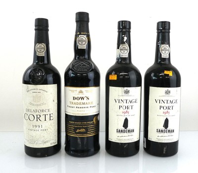 Lot 260 - 4 bottles of Port, 2x Sandeman 1985 Vintage...