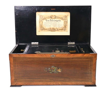 Lot 96 - A 19th century cylinder music box playing 12...