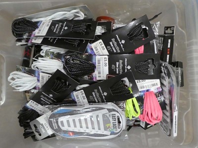 Lot 3150 - Large tub containing reflective shoelaces and...