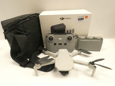 Lot 2006 - DJI Mini 2 drone with box, case, batteries and...
