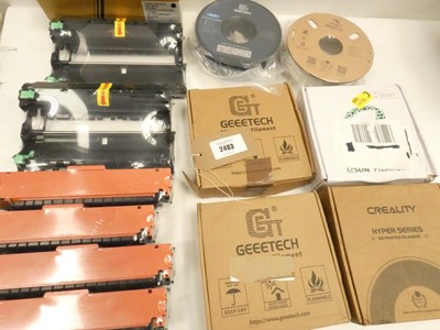 Lot 2403 - Quantity of toner cartridges and 3D printer...