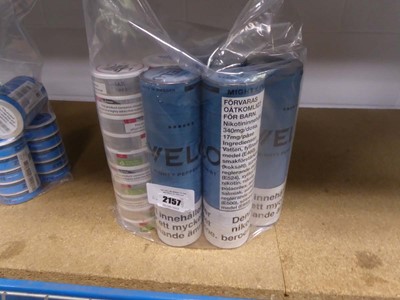 Lot 2157 - Bag containing 60 tubs of Velo Nico pods