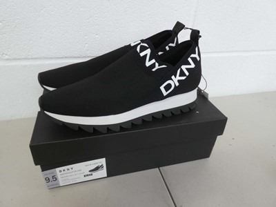 Lot 1817 - Boxed pair of DKNY slip on trainers size UK 7