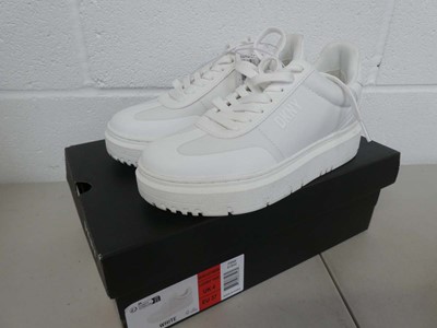 Lot 1819 - Boxed pair of DKNY 'midland' lace up trainers...