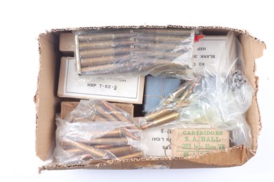 Lot 2641 - (S1) Tray of assorted .303 rifle cartridges...