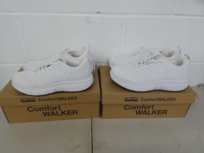 Lot 1829 - x2 Kirkland comfort walker trainers in white -...