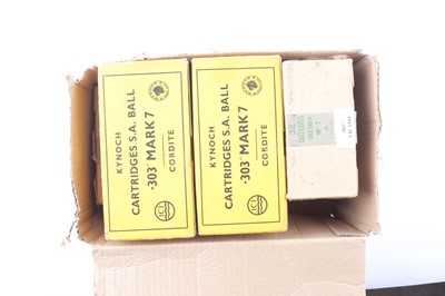 Lot 2646 - (S1) 296 x .303 Mk7 Cordite cartridges, boxed