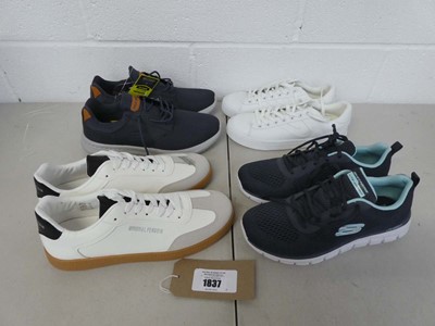Lot 1837 - x4 pairs of trainers to include Skechers (UK 6...