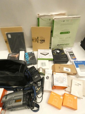 Lot 2408 - Sony HandyCam camcorder and case, hand crank...