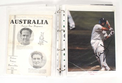 Lot 122 - An album of autographed cricket, rugby and...