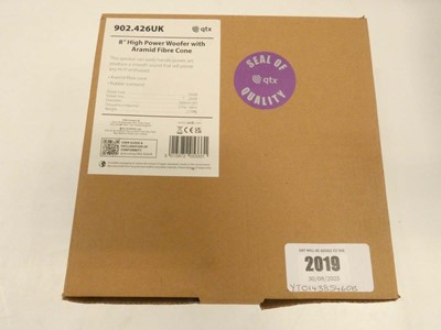 Lot 2019 - QTX 8" High Power Woofer with Aramid Fibre Cone