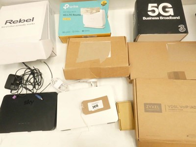 Lot 2415 - Assorted boxed routers and hubs