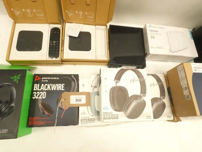 Lot 2417 - Assorted headphones / headsets, 2x Sky Stream...