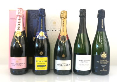Lot 302 - 5 bottles, 1x Barons de Rothschild 'Concordia'...