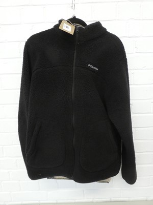 Lot 1219 - 2 mens Columbia full zip fleeces (1 in black,...