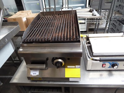 Lot 513 - 40cm gas Adexa single burner benchtop chargrill