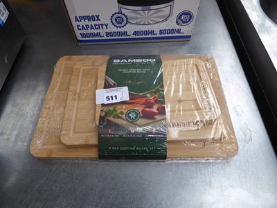 Lot 511 - 3 bamboo cutting boards