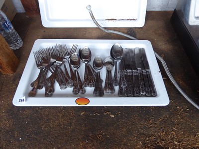 Lot 754 - 2 shallow poly gastro serving trays with a...