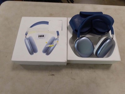 Lot 2059 - Pair of AirPods Max Sky Blue A2096 (iCloud...