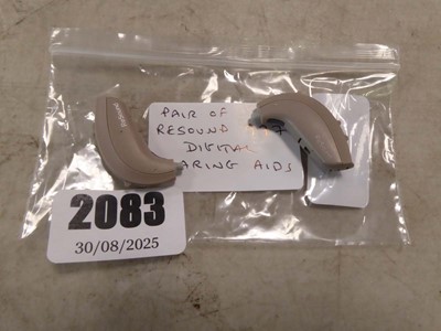 Lot 2083 - A pair of Resound UP977 Digital hearing aids