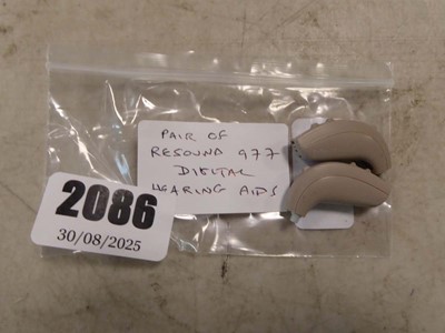 Lot 2086 - A pair of Resound UP977 Digital hearing aids