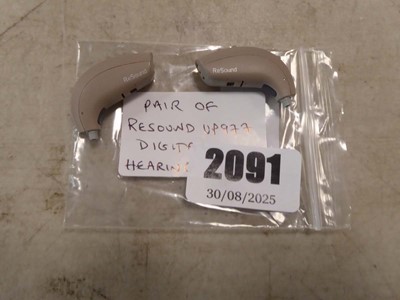Lot 2091 - A pair of Resound UP977 Digital hearing aids