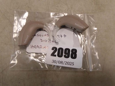 Lot 2098 - A pair of Resound UP977 Digital hearing aids