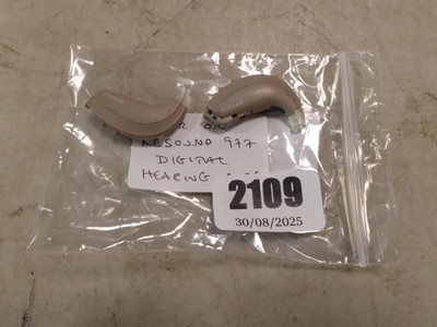 Lot 2109 - A pair of Resound UP977 Digital hearing aids