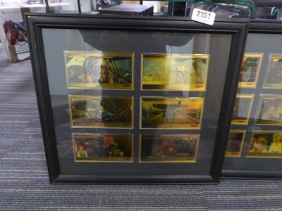Lot 2151 - Two framed collections of Topps Star Wars Wide...