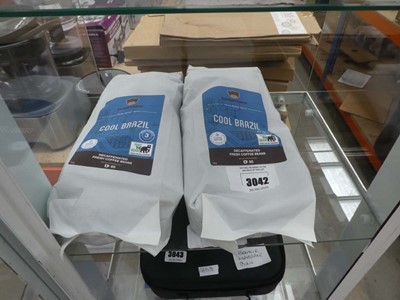 Lot 3042 - Two 1kg bags of Brown Bear cool Brazil...
