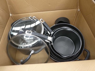 Lot 3075 - Box of Circulon pots and pans