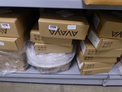Lot 2220 - 5 Avaya E169 IP media stations, boxed along...