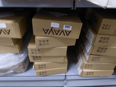 Lot 2221 - 5 Avaya E169 IP media stations, boxed along...