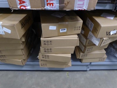 Lot 2224 - 5 Avaya E169 IP media stations, boxed along...