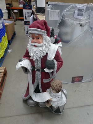 Lot 3127 - Standing decorative Santa and angel