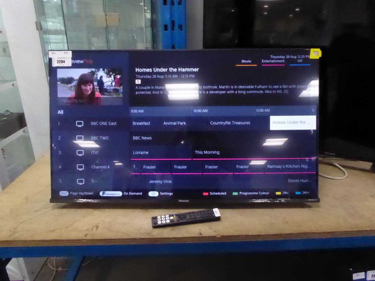 Lot 2294 - (B63 & R50) Hisense 40in TV model 40E5NQTUK...